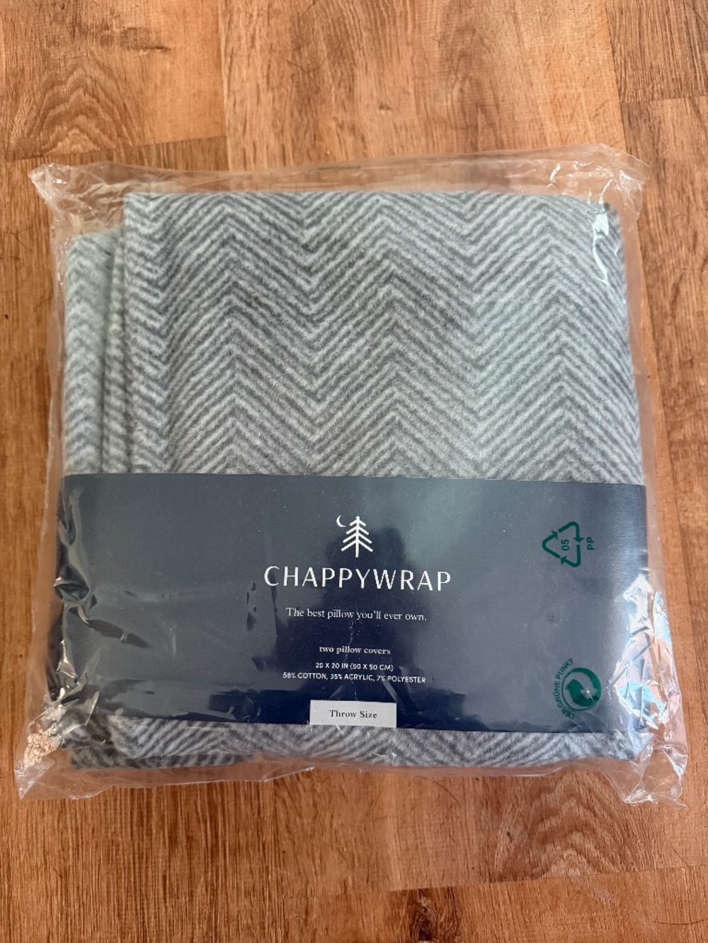 NWT Chappywrap Bayside Herringbone Euro Pillow Covers